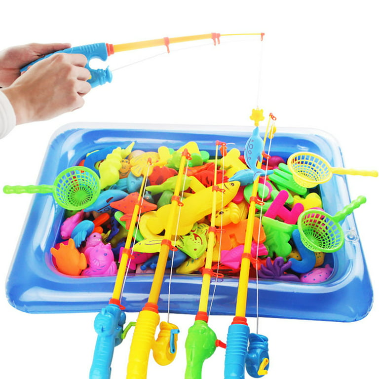 Yoone Magnetic Fishing Game Fish Model Kit Pretend Play Children Early  Learning Toy 