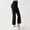 Black, variant on Drovellove Women's Casual Elastic Waist Capri Yoga Pants – Solid-Color Pull On Crop Pants for Daily Wear, Travel, or Relaxed Outings