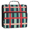 thumbnail image 5 of FORMRS Zipper Binder with Shoulder Strap 2-inch Ring 500 Sheet Capacity File Bag, Green Plaid, 5 of 5