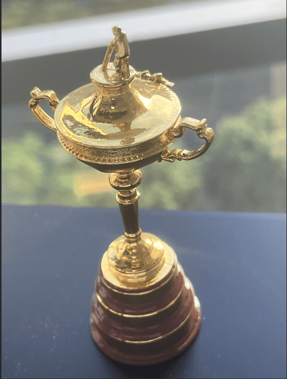 Ryder Cup Matches Golf Champions Trophy Metal Replica 10.5cm