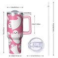 thumbnail image 2 of Cute Ghost Halloween Pattern Tumbler with Handle and Lid,40oz Double Wall Vacuum Insulated Tumbler,Cups Gift for Women and Men, 2 of 7