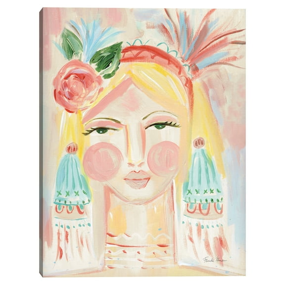 Fresh Face II Neutral by Farida Zaman Canvas Art Print