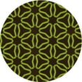 thumbnail image 1 of Ahgly Company Machine Washable Indoor Round Transitional Dark Yellow Green Area Rugs, 4' Round, 1 of 7