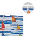 thumbnail image 5 of Yayeee Shower Curtain with Hooks 72"x72" Waterproof Fabric Bathroom Hanging Decor, Orange Sailboats, 5 of 5