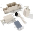 thumbnail image 4 of Yuarrent Dispensador de jabón con bandeja de almacenamiento, adecuado para diario, botella con bomba de jabón líquido para manos, esponja de Juegos de accesorios de baño, 4 of 5