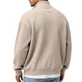 thumbnail image 5 of Awdenio Men's Sweatshirt Big and Tall Waffle Shirt Oversized Button Down Pullover Comfy Cotton Clothes, 5 of 5