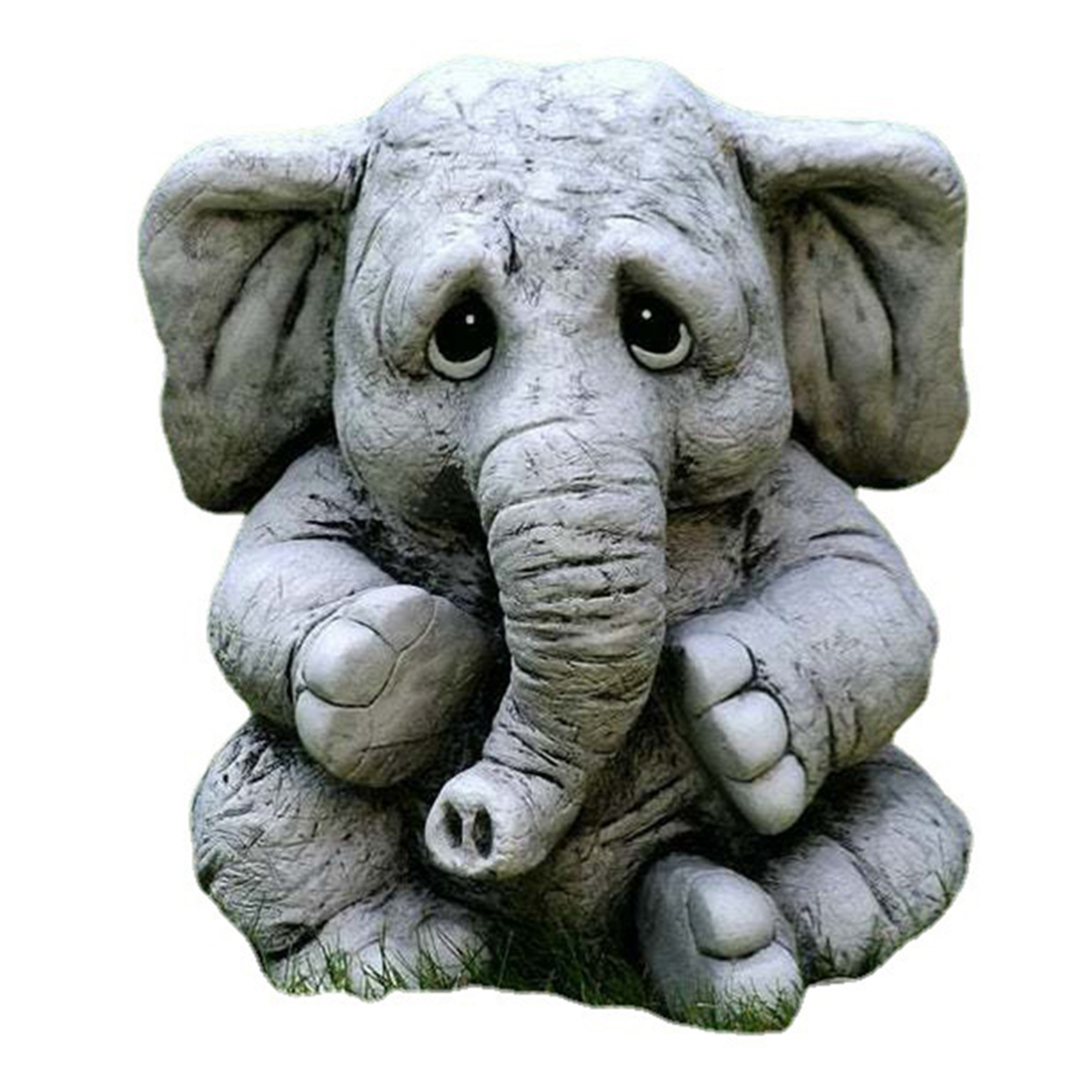 Garden Elephant Statues Outdoor Decor Easy to Use Sitting Elephant