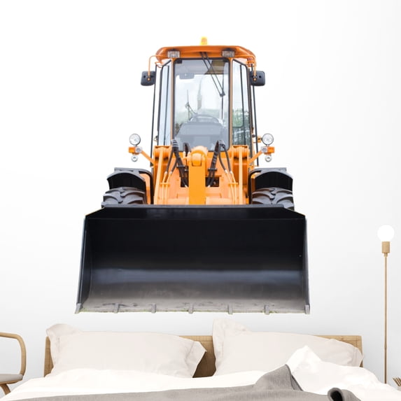 New Yellow Digger Wall Decal by Wallmonkeys Peel and Stick Graphic (48 in H x 41 in W) WM131038
