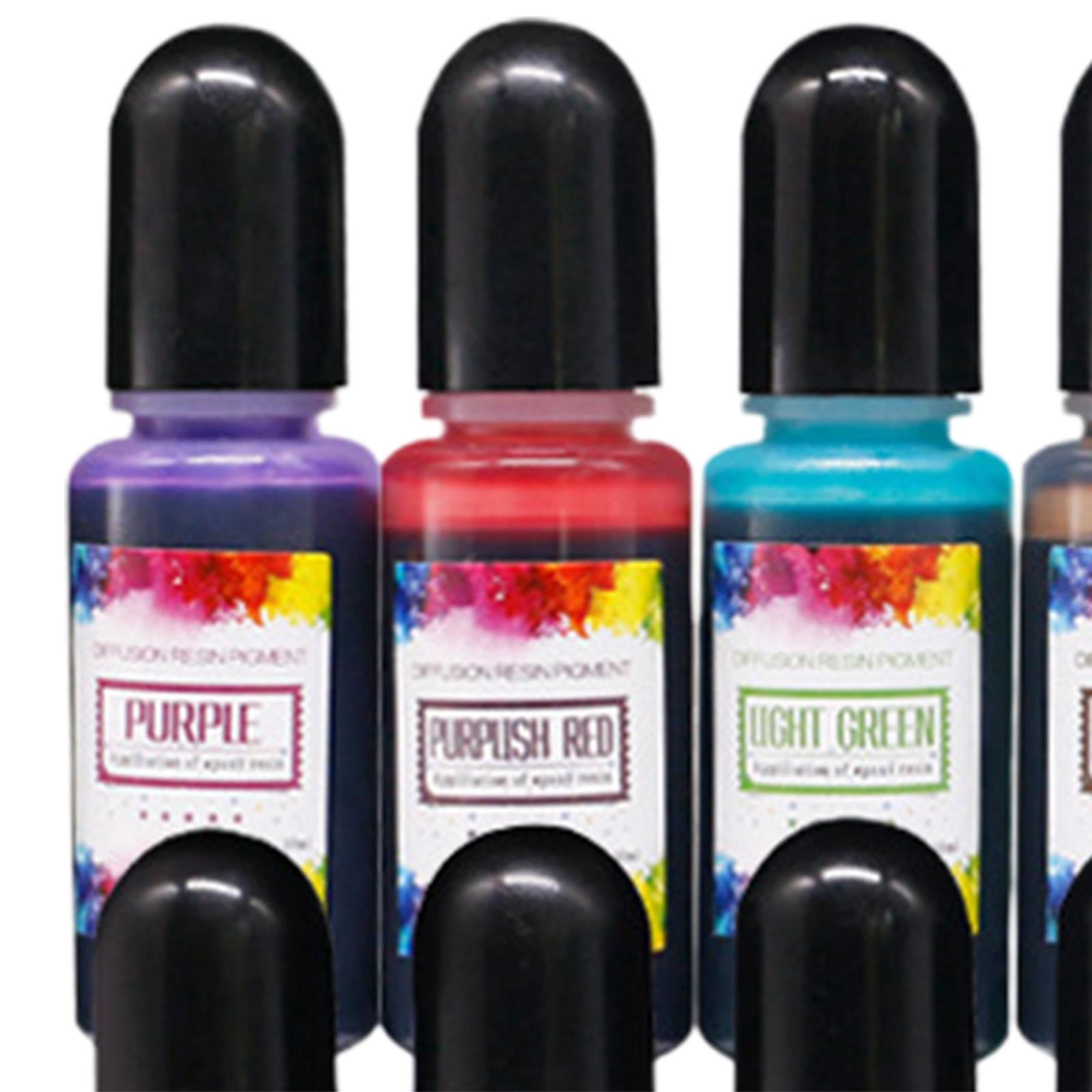 FVDPWYE 24Pcs Ink Set Epoxy Resin Pigment Liquid Dye Concentrate 10ml Each based Ink for