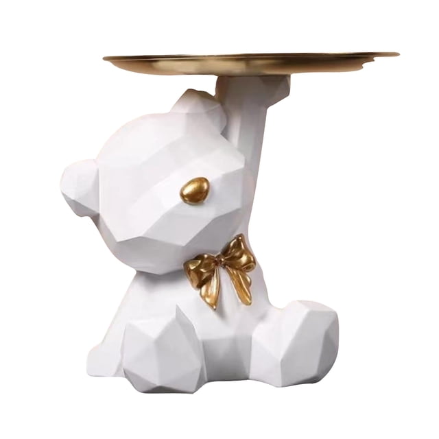 Bear Tray Decor, Decorative Tray Ornament and Multifunctional Storage Tray, Tabletop Catchall for Home Decoration Organizer
