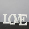 thumbnail image 4 of AMOR Letras de madera blancas Alfabeto Palabra Independiente para la decoración del hogar del banquete de boda, 4 of 6