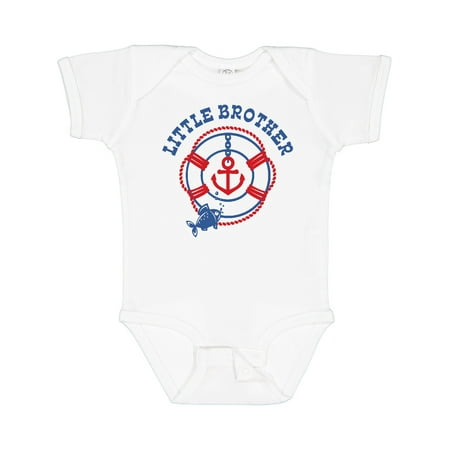 

Inktastic Nautical Little Brother Boys Baby Bodysuit
