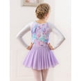 thumbnail image 5 of FEOYA Girls Gymnastic Leotard Long Sleeve Kid Dance Sparkly Unitards Activewear Ballet Outfit Dancewear with Skirt Hairband 9-10 Years Purple, 5 of 6