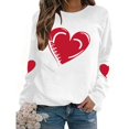thumbnail image 6 of Valentines Women Shirts Love Heart Graphic Long Sleeve Funny Sweater Shirt Pullover Tops Festival Red Sweatshirts, 6 of 9