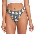 thumbnail image 1 of Fotbe Cartoon Bulldog 1 Tanga Sin Costuras para Mujer con Estampado – Panties Invisibles, Transpirables y Cómodos para Uso Diario-X-Large, 1 of 6