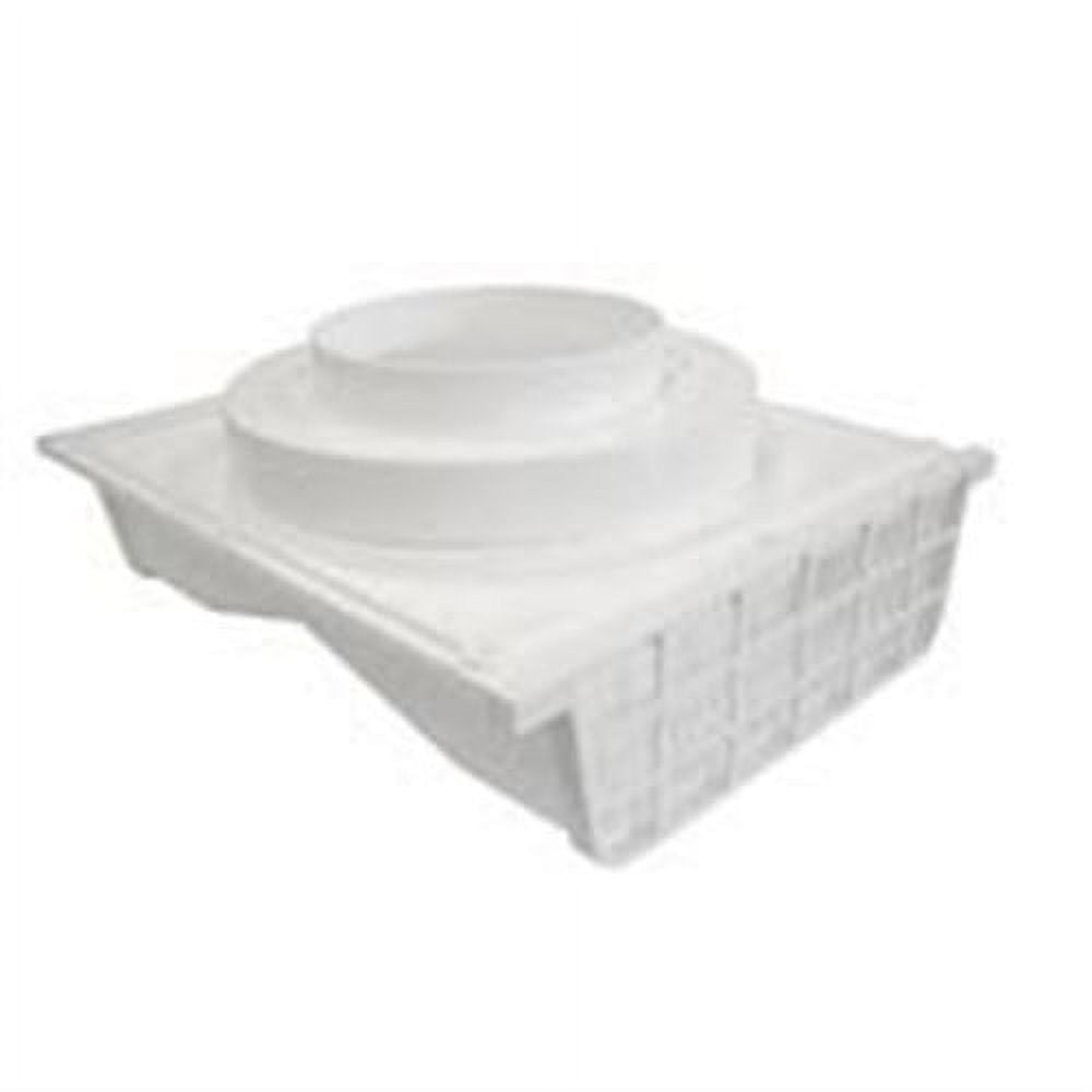 Lambro 164W Double Sided Under Eave Vent 4 Inch White Plastic