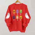 thumbnail image 7 of CYRBOKO Girls Halloween Sweatshirt, Casual Pullover Long Sleeve Crew Neck Red Holiday Top Size 11-12 T, 7 of 7