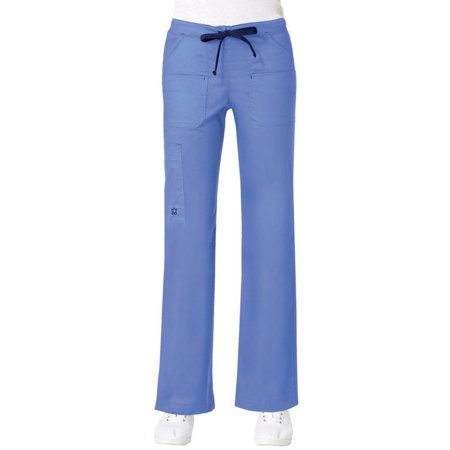 

blossom by maevn women s utility cargo scrub pant large ceil blue/navy