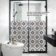 thumbnail image 4 of DKTIE 17.7" x 78.7" Decorative Floral Tile Window Film, Static Cling Anti-UV Heat Blocking Privacy Cover, Perfect for Bathroom Bedroom & Balcony, 4 of 8