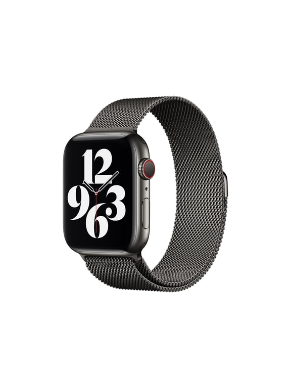 Open Box Apple 44mm Milanese Loop - Strap for smart watch - Regular size - graphite - for Watch Herm��s Series 9, SE 3, Series 10, Series 11, Series 8, Series 9, Ultra 2, Ultra 3