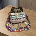 thumbnail image 1 of Bolso de hombro Salvador con borlas étnicas para mujer café, 1 of 10