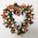 thumbnail image 4 of Guirnalda de corazón para colgar en pared, guirnalda de bienvenida de 14 "para sa de estar, jardín, r, boda, decoración al naranja Sunnimix Corona de la puerta de entrada, 4 of 8