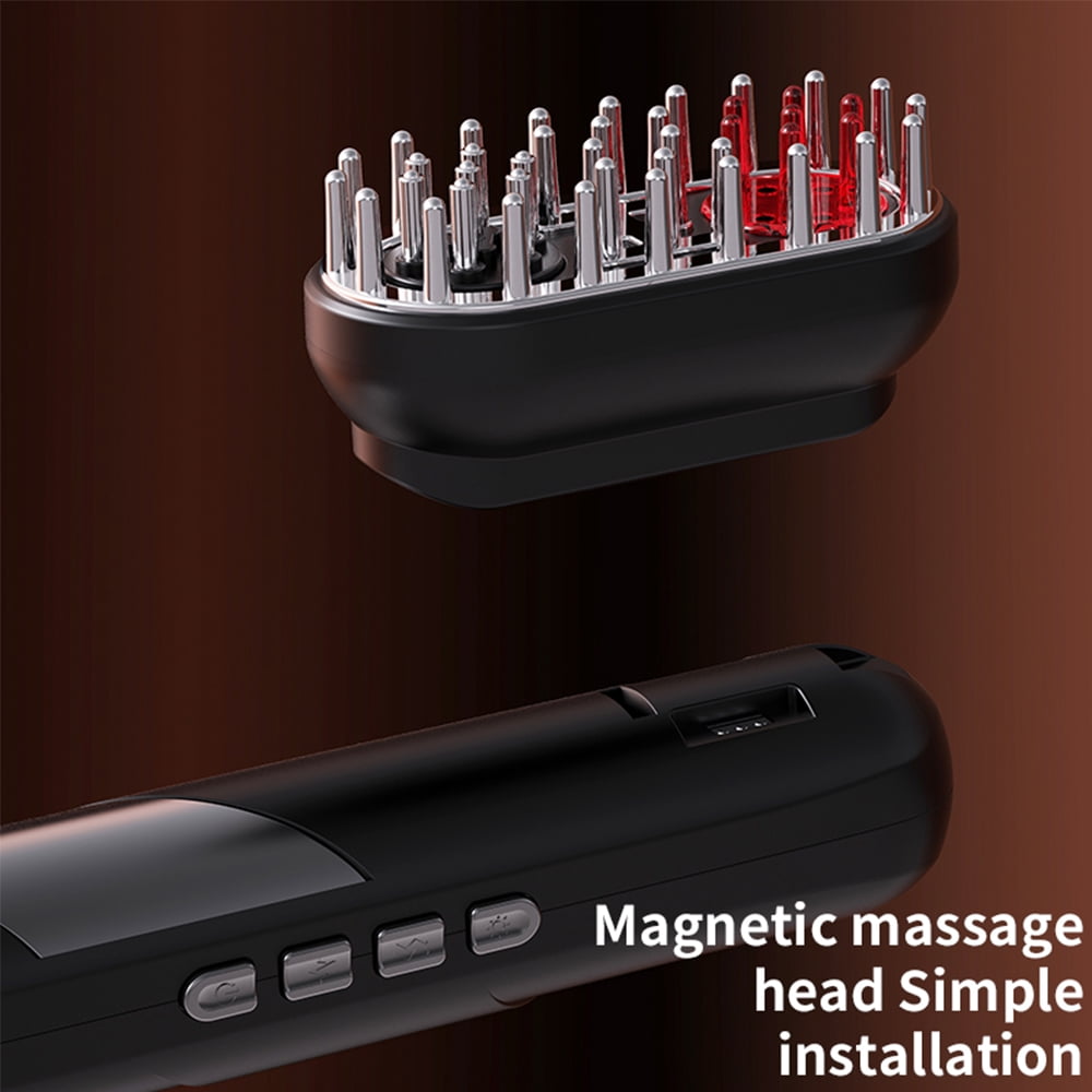 4 in 1 Electric Massage Comb Head Scalp Massager Brush for Hair Growth Anti Loss Scalp Essence Oil Applicator