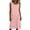 Pink, variant on fheaev Women's Midi Dress Sleeveless Crew Neck Button Pocket Loose Casual Summer for Everyday Black M