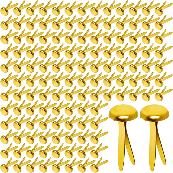 CCOCC Paper Brass Fasteners,3/4"Metal Brass Brads Round Brads for Paper Crafts Making Diy Brads for Paper Crafts,300 Pack