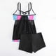 thumbnail image 5 of Trajes de baño Amzcrzy Tankini para mujer, bikini para mujer, talla grande, traje de baño conservador con costuras de encaje, traje de baño dividido, traje de baño negro, 2XL, 5 of 6