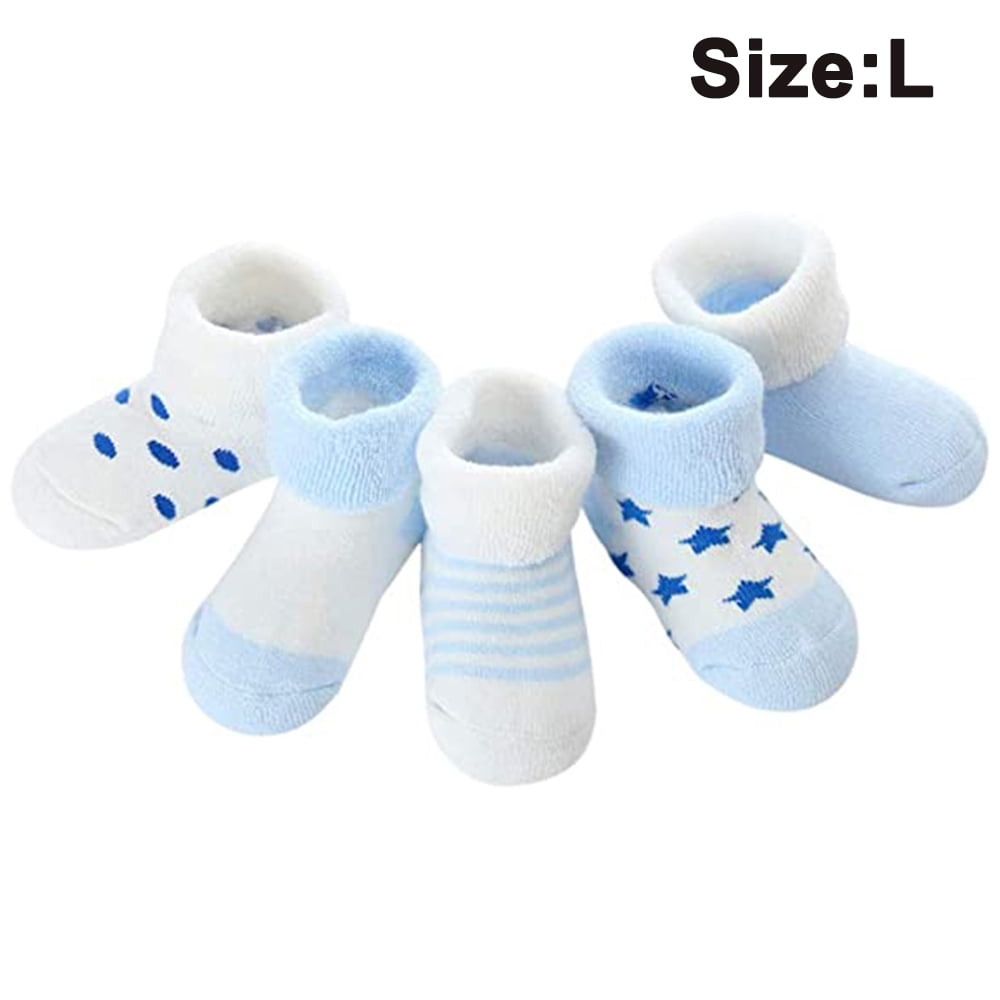 New Pure Color Thick Cotton Terry Newborn Baby Socks Autumn Winter 10cm 