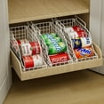 thumbnail image 3 of Stackable Pantry Can Dispenser Baskets 3-Pack, Standing Beverage Drink Pop Soda Can Storage Organizer Bin with Handles, Foldable Canned Food Holder for Kitchen Countertop Cabinet White, 3 of 9