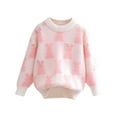 thumbnail image 1 of Chandail pour Bébé Fille Col Rond Manches Longues Imprimé Dessin Animé Tricot Automne Hiver Chandail en Molleton Blanc, 1 of 9