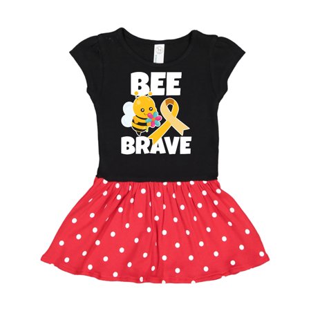 

Inktastic Bee Brave with Bumblebee and Ribbon Gift Toddler Girl Dress