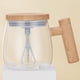 thumbnail image 4 of Taza Mezcladora Eléctrica Taza de vidrio de mezcla automática con un solo clic a prueba de agua IP67 con tapa/mango/escala 400ML, 4 of 8