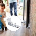 thumbnail image 1 of OULII Barn Door Floor Guide With Quiet Operation Silver Steel 1 Set, 1 of 7