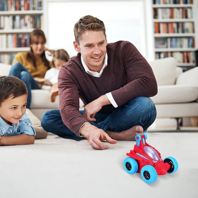 TIMIFIS Roll Cars New Children's Dumper Toy Car Automatic Rotation and Rollover Stunt Car with Light Music Boy and Girl Toy Car Car Model