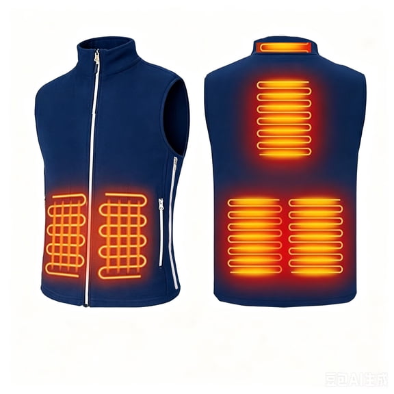 ciciekae Unisex Heated Vest, 6 Heating Zones 3 Temperature Levels, USB Rechargeable Polar Fleece Heating Vest for Men Women, Washable Winter Thermal Vest for Outdoor Camping Hiking, Multiple Colors