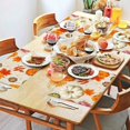 thumbnail image 5 of Pumpkin Maple Leaf Linen Placemats Set Of 4 Thanksgiving Harvest Fall Autumn Durable Linen Placemats 12 X 18 Inch Fall Table Mats for Kitchen Dining Table Mats, 5 of 5