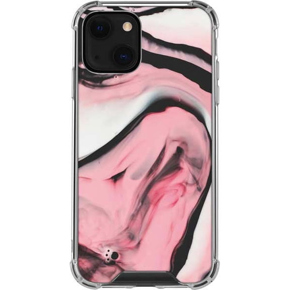 Skinit Marble Pink Marble Ink iPhone 13 Mini Clear Case