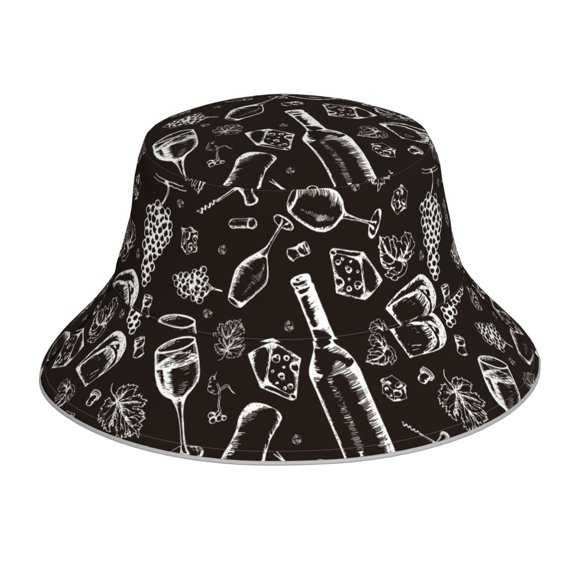 Balery Wine Seamless Sombreros para el sol para hombre y mujer, sombrero de pescador con UPF 50+