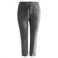 Solid Straight Pants Waist Women's Plus athletic Pants and Long Women
