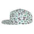 thumbnail image 3 of Daiia Bears and Tropical Leaves print Flat Bill Hats Flat Brim Trucker Cap Baseball Cap Adjustable Classic Low Profile Hat Unconstructed Plain Cap, 3 of 9