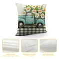 thumbnail image 4 of JRXY Spring Pillow Covers Daisy Floral Throw Pillow Covers Blue Car Gray and White Buffalo Decorative Cushion Cases Spring Home Decor for Couch Bed Holiday White, 4 of 5