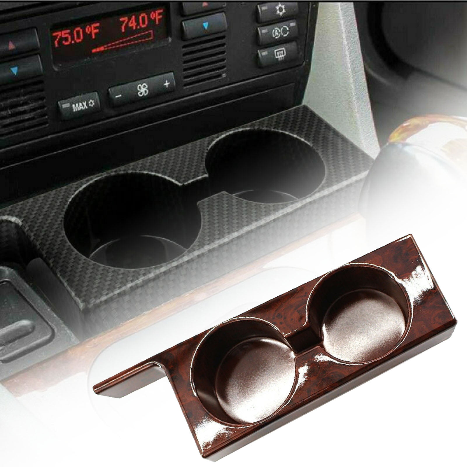 BMW 5 series E39 Cup Holder - Can be wrapped in carbon fibre