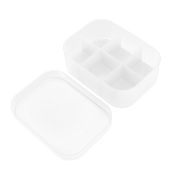 Xyer Plastic Frosted Compartment Storage Box with Lid Office Container