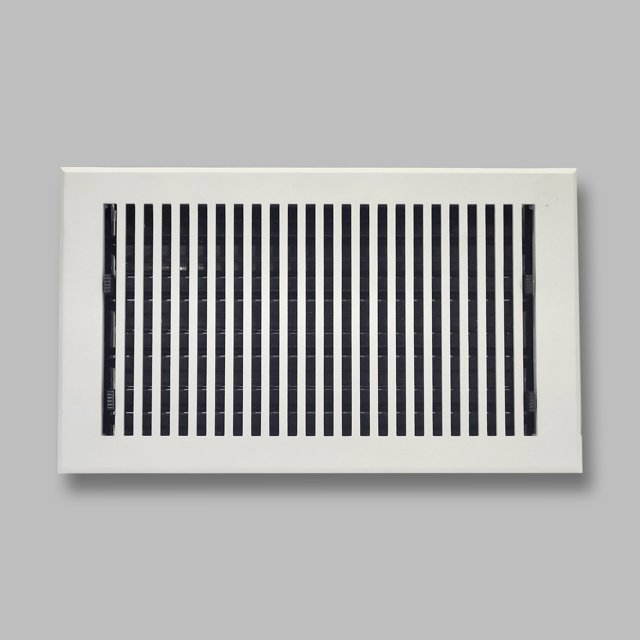 8" x 14" Floor Register Vent Cover (VR-102) – Prima Decorative Cast Aluminum HVAC Grille with Damper, Modern & Contemporary Powder-Coated Repaintable Design for Floors, Walls & Ceilings
