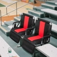 thumbnail image 2 of Stadium Seat for Bleachers Portable Outdoor Floor Folding Stadium Chair with Armrest, Back Support, Cup Holder, Mesh Bag and Hide Hooks, 2 of 10