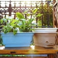 thumbnail image 5 of Polypropylene Window Box Planter, Raised Pot Feet for Enhanced Drainage, UV Resistant &amp; Weather Proof, Perfect for Urban Gardening, 40CM, Set of 2, Blue, 5 of 5