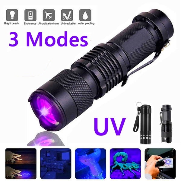 Details about   Professional Black Light Flashlight Penlight 395nm LED UV Waterproof Light BT 